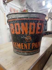 BONDEX Galvanized Metal Advertising Paint Bucket