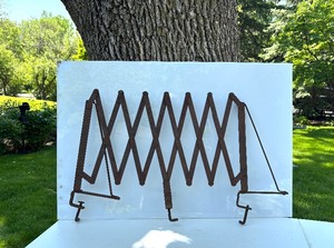 Antique Industrial ScissorExtendable Luggage Rack