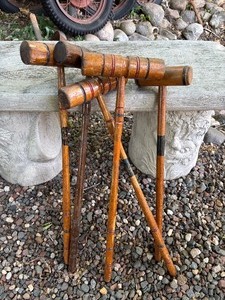 Group of Antique Croquet Mallets