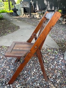 1920s era Smaller Size Wood Slat Folding Chair