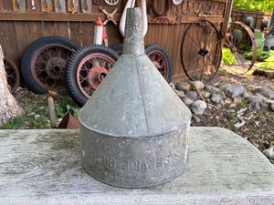 Large Old Vintage Galvanized CITIES SERVICE Advertising Funnel
