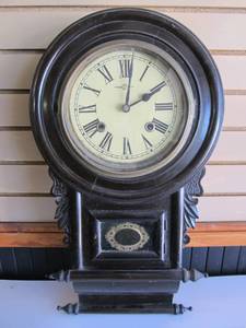 Antique Wooden Wall Clock wPendulum