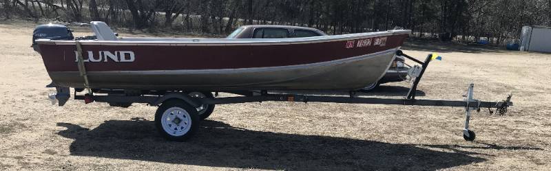 1990 Lund 14 Boat & Trailer with a 2023 Yamaha Motor