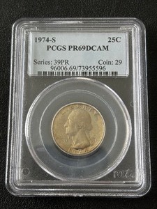 1974-S Washington Quarter Proof PCGS PR69 Deep Cameo
