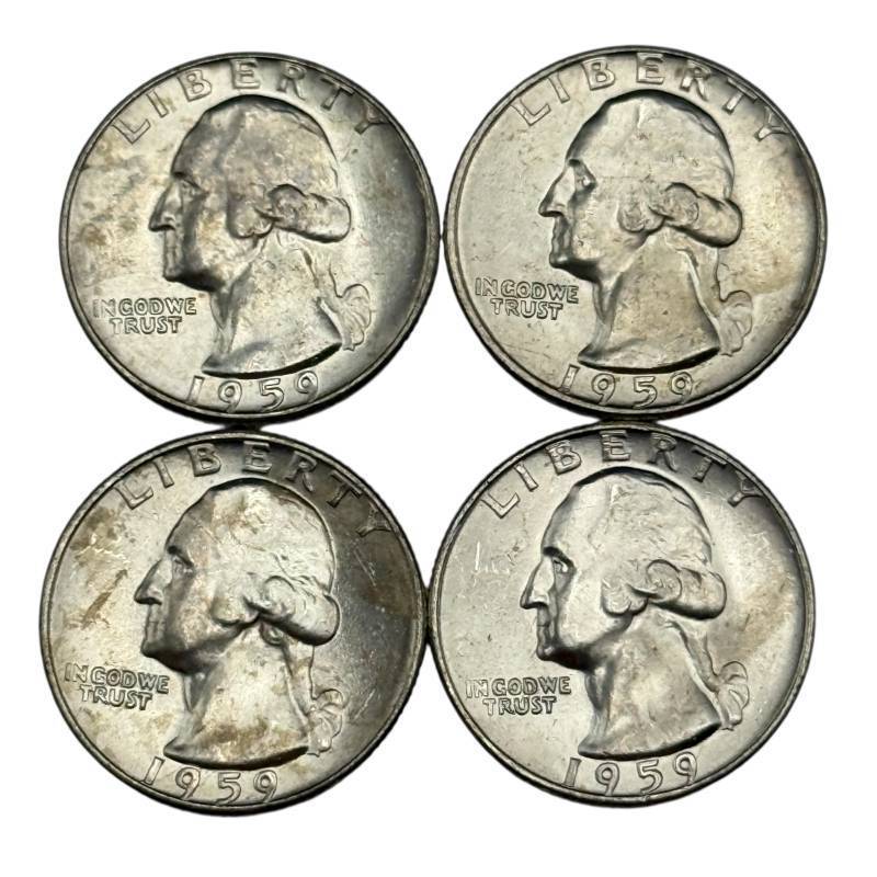 (4) Washington Silver Quarters - Higher Grade