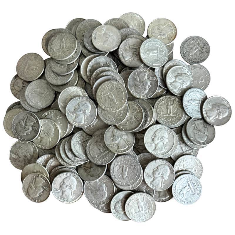(4) Washington Silver Quarters&nbsp- Random Dates
