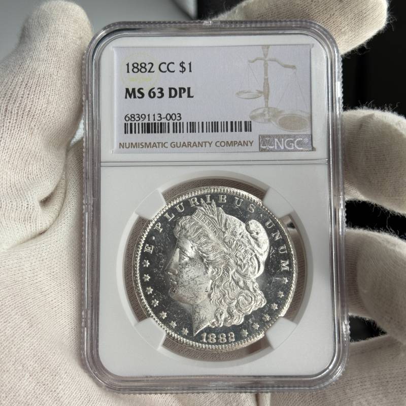 1882-CC Morgan Silver Dollar NGC MS63 DPL  Deep Prooflike Carson City