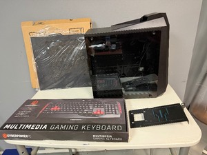 Predator Orion 3000 Gaming Desktop (CASE ONLY No Internals) W Extra Glass and Metal Side Panels AND Cyberpower PC Multimedia Gaming Keyboard