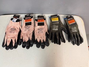 Body Guard Safety Gear Work Gloves (3 Size L) (2 Size M)