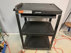 Lutor and Wilson Utility Cart with Power Cord 24.5 x 18 x 40