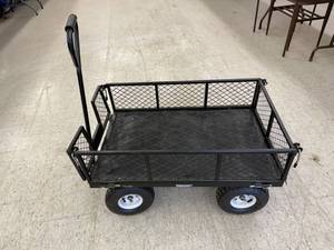 Yardworks Steel Garden Cart with Drop Down Sides