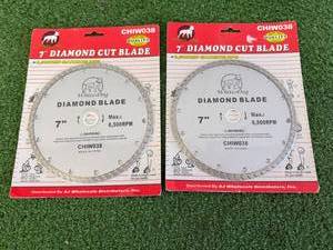 2 New 7 Diamond Cut Blades