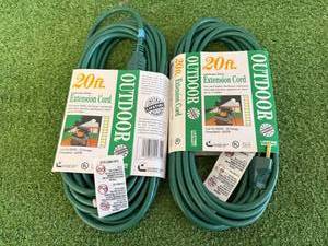 2 New 20 Outdoor Extension Cords