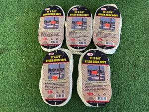 5 New 15 x 38 Nylon Deck Rope