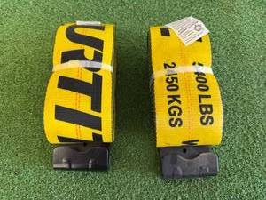 2 4 x 30 Heavy Duty Winch Straps with Steel Flat Hooks