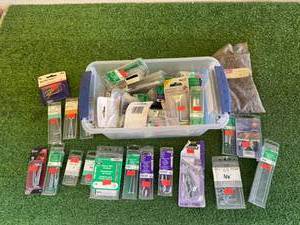Small Tote of Hardware Items