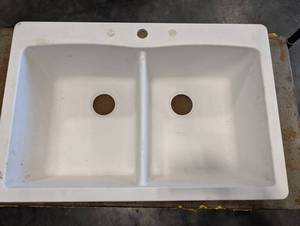Blanco Diamond 2 Bowl Sink White