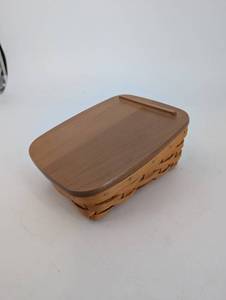 Basket - Longaberger Handwoven Basket With Lid