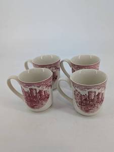 Bone China Mugs - Johnson Bros Ragland Castle (Lot of 4)