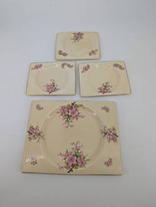 Square Plates - Royal Staffordshire Biarritz (Lot of 4)