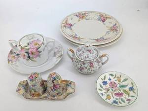 Bone China Tableware Mixed Lot - Minton Haddon Hall Floral Pieces