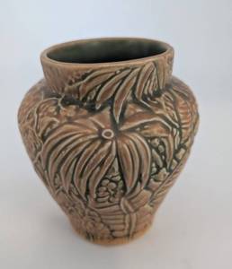 Weller Ware Leaf Pattern art vase 1920s