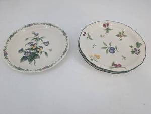 Bone China Plates - Noritake Conservatory & Fruit Parfait (Lot of 4)