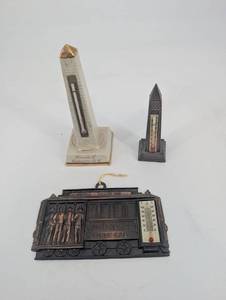 Souvenir Thermometer Set - Washington Monument & San Francisco Cable Car (Set of 3)
