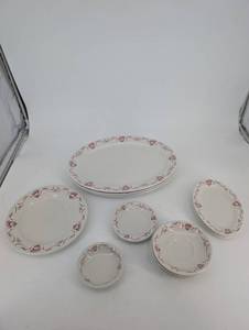 China Plates - Charleries Mayer China 860 Pink Ribbon Mixed Lot