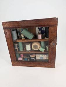 Vintage Sewing Thread Display Box - Coats & Clark, J & P Coats, Mermaid Pearls & Luckyday