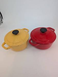 Enameled Cast Iron Dutch Oven Set - Martha Stewart (Lot of 2)