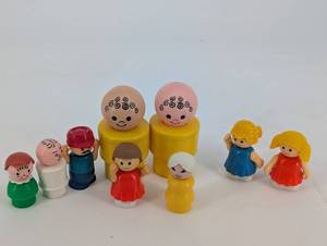 Vintage Fisher-Price Little People Figure Set (Lot of 9)