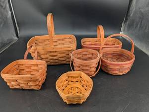 Vintage Longaberger Woven Basket Set (Lot of 6)