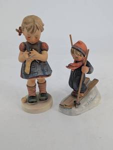 Vintage M. J. Hummel Figurine Pair W. Germany