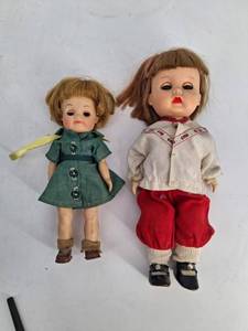 Vintage Pair of Small Dolls