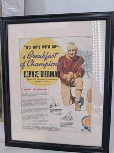 Framed Bernie Bierman Wheaties
