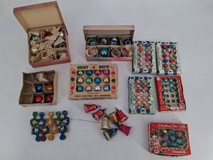 Vintage Glass Christmas Ornaments Mixed Estate Lot