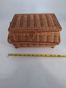Vintage Jewelry Assortment in Wicker Box