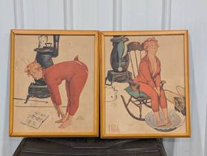 Duane Bryers Hilda Framed Prints Pair 16 X 20