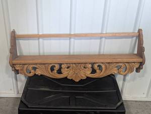 Carved Wood Wall Shelf