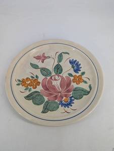 Red Wing Hand Painted Floral Plate