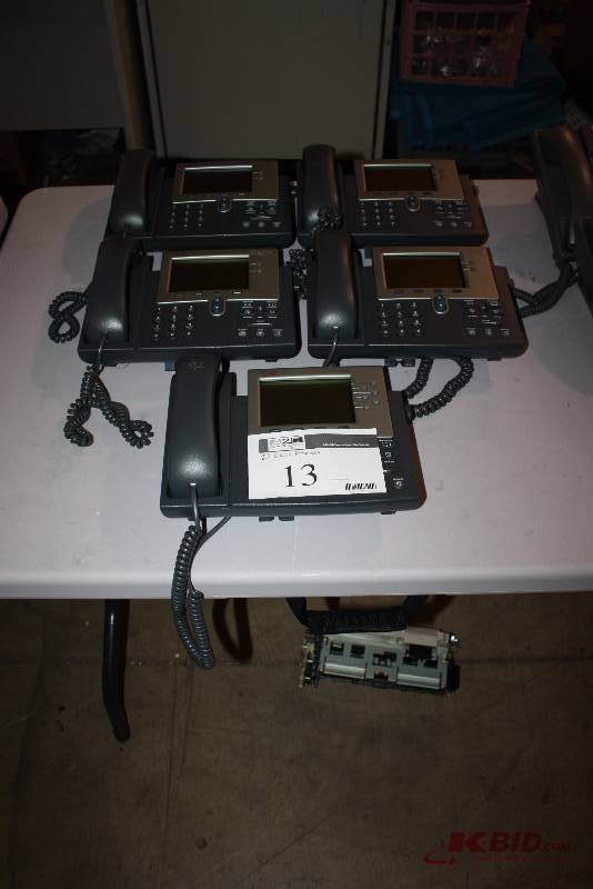 Lot of (5) Cisco IP Office Phones wHandset & Cord 7941 Model.