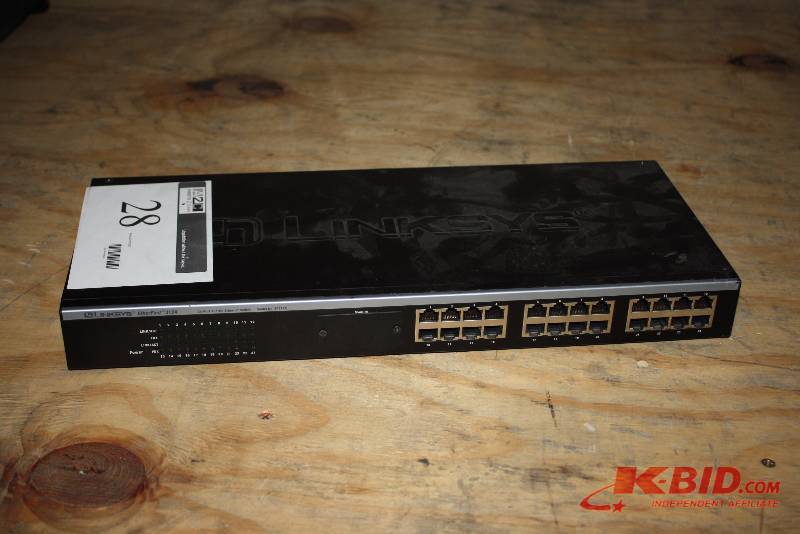Linksys EtherFast Series 3124 Ethernet Switch.