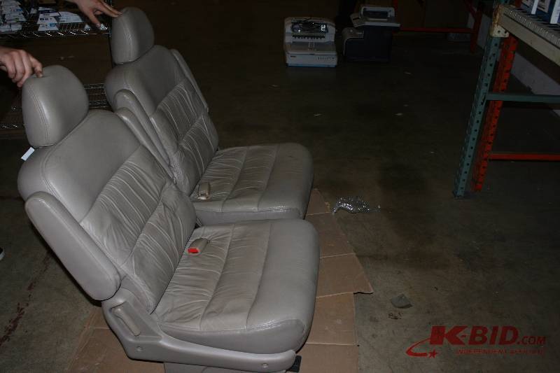 Lot of (2) Honda Van Seats Vinyl Covering Arm Rests Foldable.