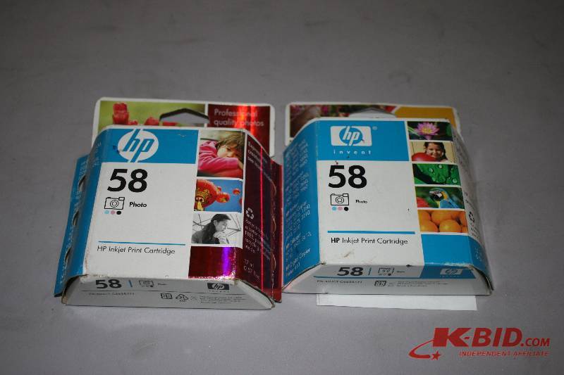 Lot of (2) HP Print Cartridges Photo 58 Multi-Color.