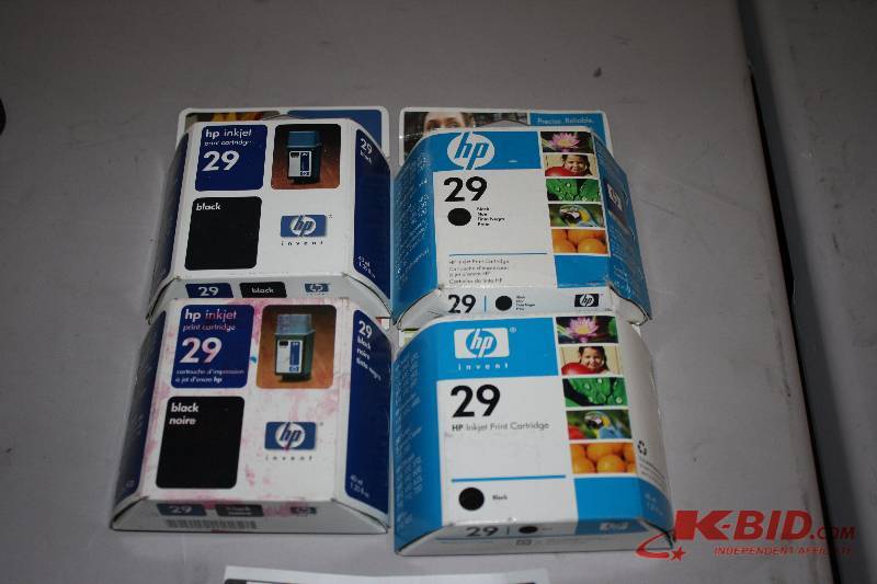 Lot of (4) HP Inkjet Print Cartridge 29 Black.