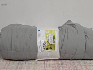 King Lofty Microfiber Comforter White - Room Essentials Midweight, Plain Weave, Machine Washable, OEKO-TEX Certified
