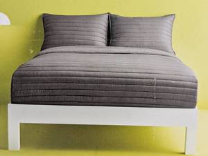 FullQueen Satin Quilt Dark Gray - Room Essentials