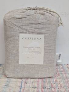 Queen 100% Linen Sheet Set Natural - Casaluna
