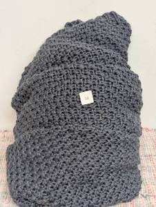 Oversized Recycled Knit Throw Blanket Blue - Threshold